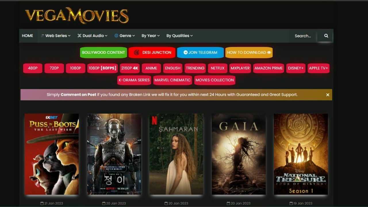 Vegamovies Free Download Latest Movies in HD 1080p Quality