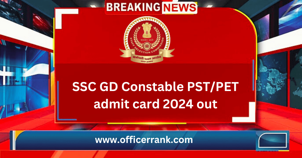 CRPF Recruitment 2024: SSC GD Constable PST/PET admit card 2024 out @rect.crpf.gov.in, How to download