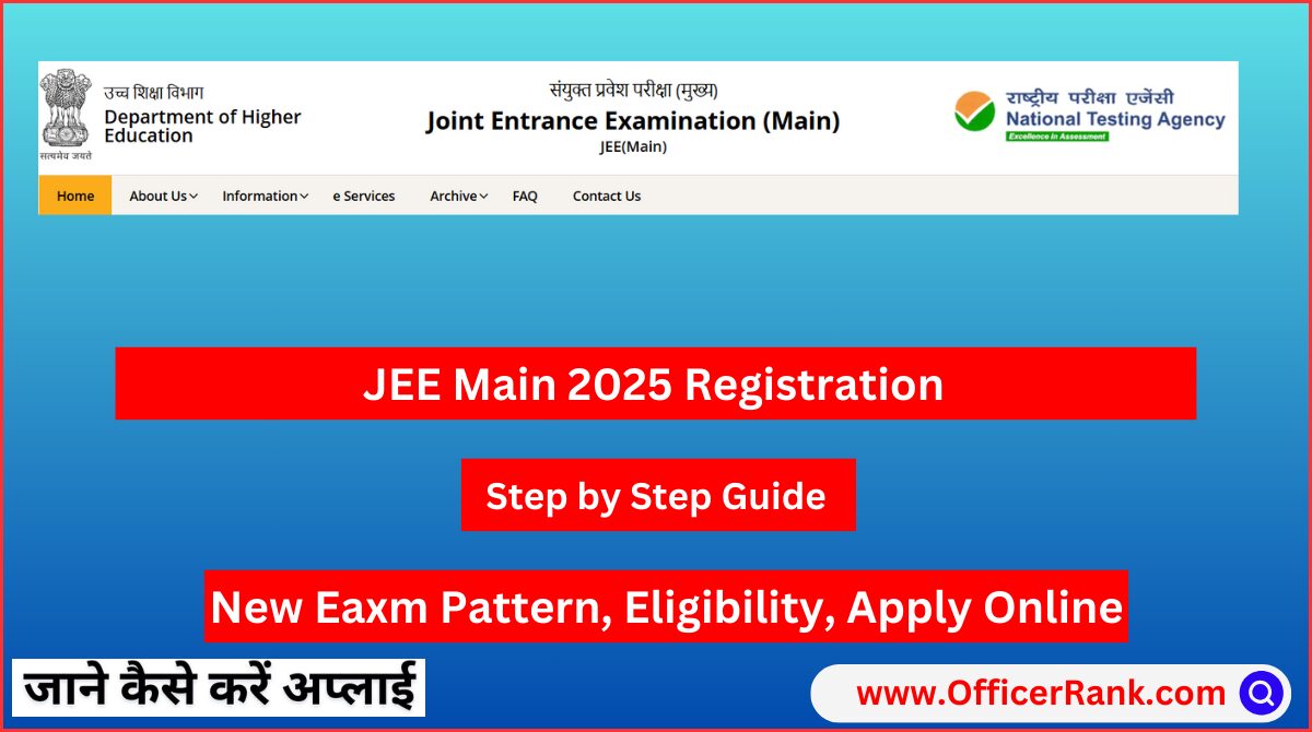 JEE Main 2025 Registration Step by step Guide- Apply online