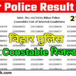 Bihar Police Result 2024 Check online